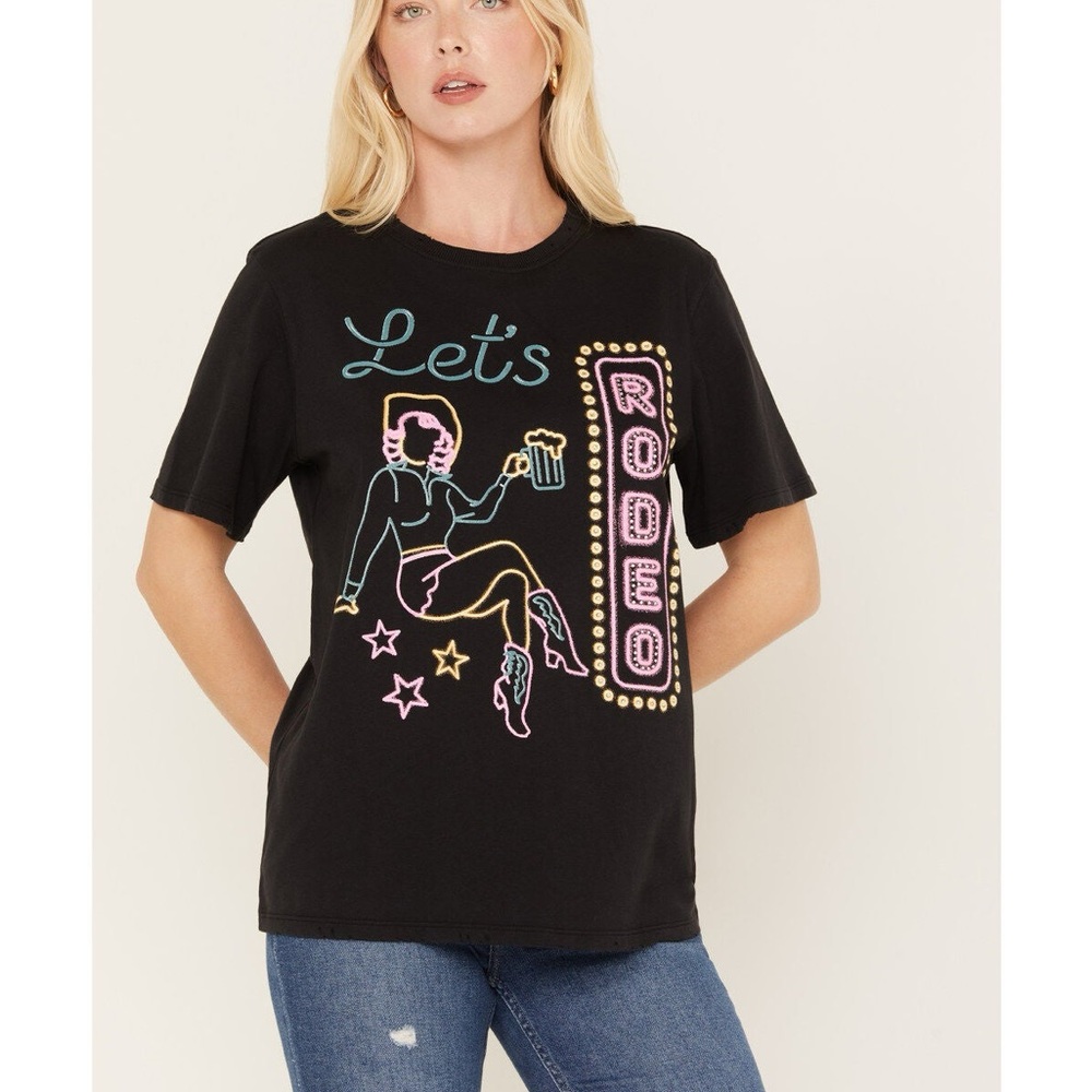 Idyllwind Black “Let’s Rodeo” Graphic Tee NWT